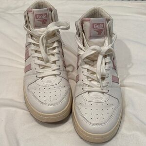 Gola Classic White and Pink High-Tops